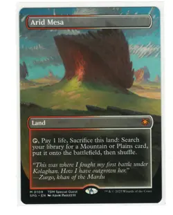 MTG Arid Mesa Borderless Special Guest Magic The Gathering TCG - Image 1