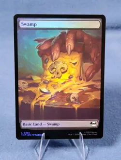 Swamp (0255) #255 (Foil) (NM) TMT Magic MTG Pizza - Image 1