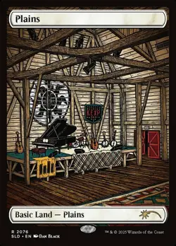 [1x] Plains (2076) - Foil Near Mint, English Secret Lair MTG Magic - Image 1