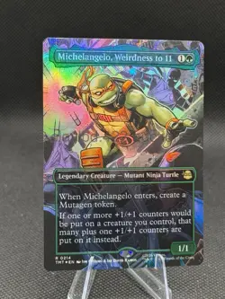 2026 TEENAGE MUTANT NINJA TURTLES Michelangelo Weirdness to 11 FOIL Borderless - Image 1