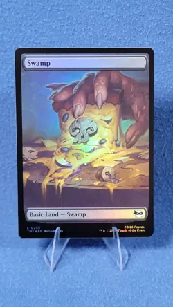 Foil TMNT Full Art Swamp Pizza Land NM Magic the Gathering Mtg 255 S1 - Image 2