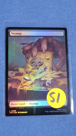 Foil TMNT Full Art Swamp Pizza Land NM Magic the Gathering Mtg 255 S1 - Image 4