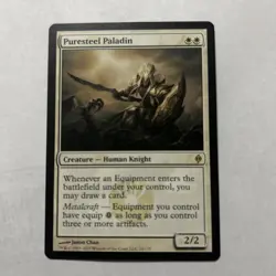 Puresteel Paladin #20 (LP) New Phyrexia NPH Magic MTG - Image 1