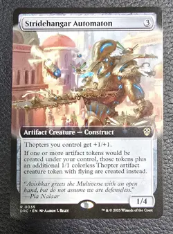 Stridehangar Automaton (Extended Art) Commander: Aetherdrift Regular MTG Magic - Image 1