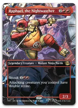 Raphael, the Nightwatcher (Borderless) #213 (NM) TMT Magic MTG - Image 1