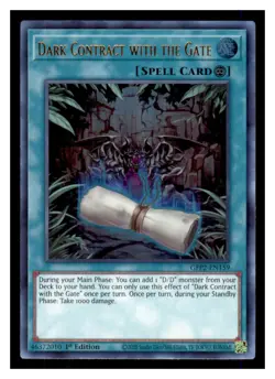Yugioh Dark Contract with the Gate GFP2-EN159 Ultra Rare LP - Image 1
