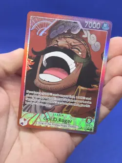 One Piece Carrying On His Will Gol.D.Roger OP13-003 Alternate Alt Art Leader NM - Image 2