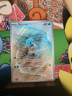 Pokemon TCG Squirtle 170/165 Scarlet & Violet 151 Illustration Rare Holo Card - Image 1