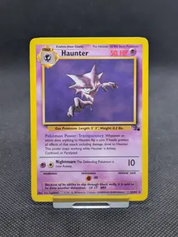 Pokemon Card Haunter 21/62 Fossil Set Non Holo Rare WOTC NM - Image 1