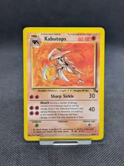 Kabutopsb24/62 Non Holo Fossil Set Rare Pokemon Card WOTC NM - Image 1