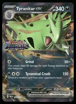 Tyranitar ex (Prismatic Evolutions Stamp) Double Rare Miscellaneous Cards & Prod - Image 1