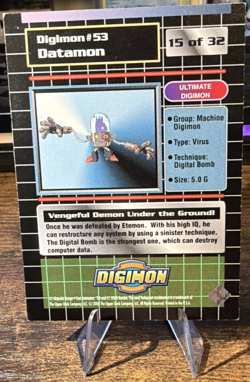 Digimon Upper Deck Animated Series 2 Datamon 15 of 32 Prism Holo Foil Card - Image 2
