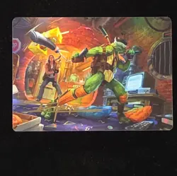 Michelangelo Game Master Gold Stamped Signature Art Card MTG Magic TMNT 13/54 - Image 1