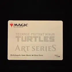 Michelangelo Game Master Gold Stamped Signature Art Card MTG Magic TMNT 13/54 - Image 3