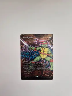 MTG: TMNT - Leo's Katana - Sword of Sinew and Steel #18 - Borderless Foil - Image 1