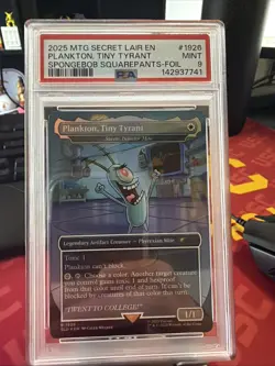 2025 Magic The Gathering Secret Lair Plankton Tiny Tyrant Foil PSA 9 - Image 1