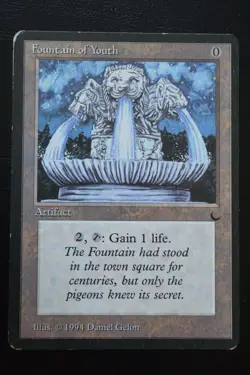 Magic The Gathering MTG FOUNTAIN OF YOUTH The Dark HP Heavily Played - Image 1