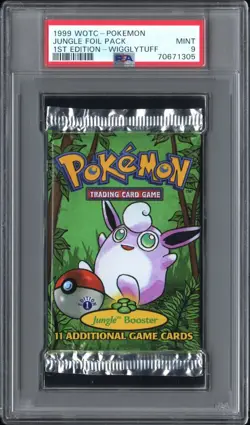 1999 Pokemon Jungle 1st Edition Booster Pack Wigglytuff Art PSA 9 Mint Sealed - Image 1