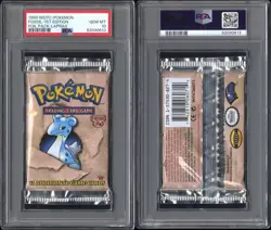 1999 Pokemon 1st Edition Fossil Lapras PSA 10 Foil Booster Pack GEM MINT! - Image 3