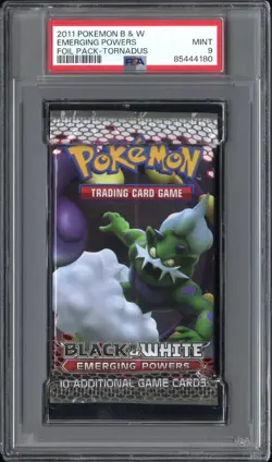 PSA 9 MINT Pokemon Black & White Emerging Powers Booster Pack Tornadus (LOW POP) - Image 1