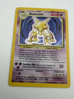 Pokemon Alakazam Base Set 1/102 Holo Rare 1999 80 HP Ken Sugimori - Image 3