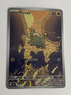 Pokemon TCG Phanpy 205/191 Surging Sparks Illustration Rare NM Card - Image 2