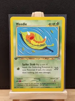 Pokemon TCG 2001 Neo Discovery 1st Edition Weedle 70/75 - Near Mint - Image 1