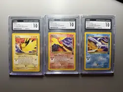 Pokemon Moltres, Zapdos, Articuno Aoki Error WOTC Promos CGC 10 PRISTINE SET - Image 1