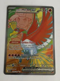 Pokemon TCG Ethan's Ho-Oh EX Ultra Rare Full Art Destined Rivals 209/182 NM - Image 1