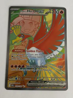 Pokemon TCG Ethan's Ho-Oh EX Ultra Rare Full Art Destined Rivals 209/182 NM - Image 2