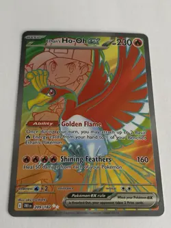 Pokemon TCG Ethan's Ho-Oh EX Ultra Rare Full Art Destined Rivals 209/182 NM - Image 3