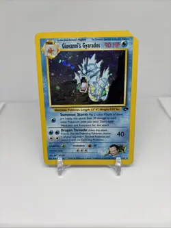 Pokemon TCG Giovanni's Gyarados Gym Challenge Holo Damaged - Image 1