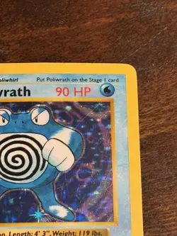 Pokemon 1999 Base Set Shadowless Poliwrath Holo LP - Image 3