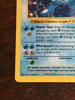 Pokemon 1999 Base Set Shadowless Poliwrath Holo LP - Image 5