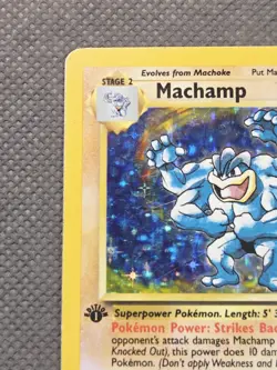 1999 Pokemon Machamp 1st Edition 8/102 Deck Exclusive Holo Base Set Vintage WoTC - Image 5
