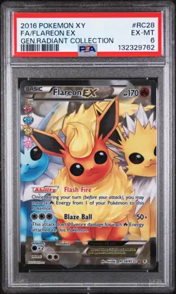 Flareon EX RC28/RC32 Pokemon TCG XY Generations Radiant PSA 6 FAST SHIP!! - Image 1