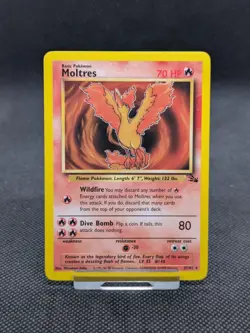 Moltres 27/62 Non Holo Fossil Set Rare Pokemon WOTC NM - Image 1
