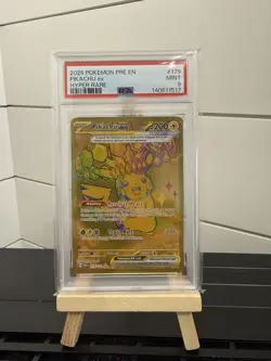 Pokemon TCG Pikachu Prismatic Evolution Hyper Rare English Full Art Graded PSA 9 - Image 1