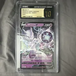Pokemon Mewtwo V Pokemon GO Holo CGC 10 030/071 Japanese 2022 - Image 1