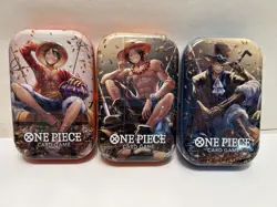 One Piece Tin Pack Set Vol 2 Set of 3 | TS-02 OP-13 | Factory Sealed | Bandai - Image 1