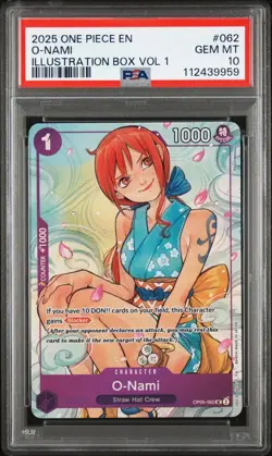 One Piece Illustration Box Vol.1 O-Nami Promo PSA 10 - Image 1