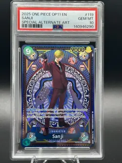 One Piece Sanji (SP) (OP06-119) A Fist of Divine Speed OP11 PSA 10 - Image 1
