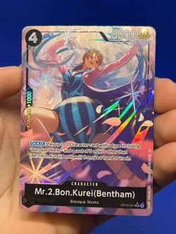 One Piece The Azure Sea’s Seven Mr 2 Bon Kurei Bentham OP14-091 Alternate Alt NM - Image 2