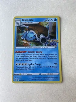 Pokemon Card TCG Blastoise 017/078 Pokemon GO Holo LP - Image 1
