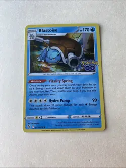 Pokemon Card TCG Blastoise 017/078 Pokemon GO Holo LP - Image 5