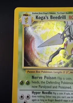 Pokemon Koga's Beedrill 9/132 Gym Challenge Holo Rare Card NM - Image 5