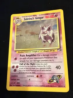 Pokemon TCG Sabrina's Gengar Holo Gym Challenge Card 14/132 Rare - Image 1