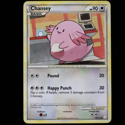 Pokemon TCG Chansey 58/123 HeartGold & SoulSilver Common Regular Card 2010 NM - Image 1