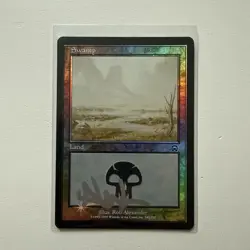 1x Foil Signed Mercadian Masques Swamp (#341) FREE SHIPPING - Image 1