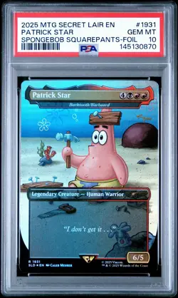 PSA 10 Patrick Star 1931 Spongebob SquarePants Lair Foil - Image 1